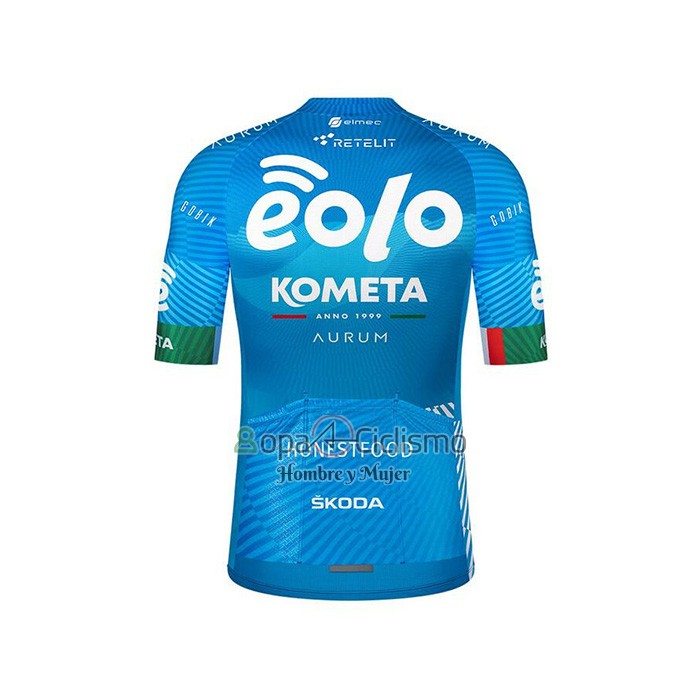 Eolo Kometa Ropa Ciclismo Culotte Corto 2021 Hombre Mangas Cortas Azul